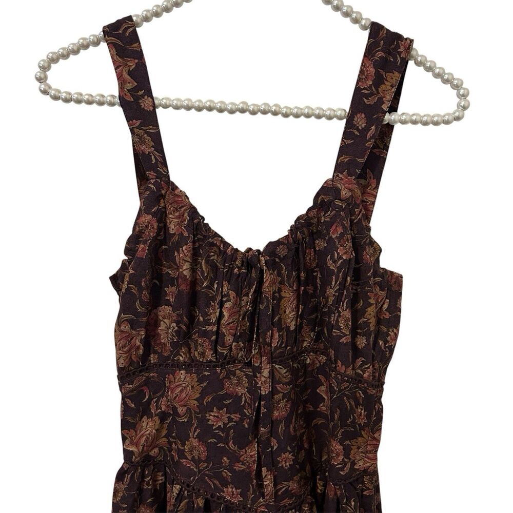 Disturbia Brown Floral Midi Dress